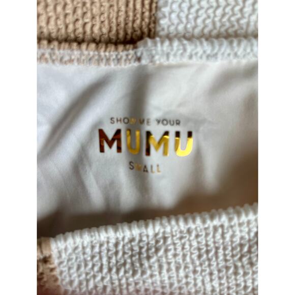 Show Me Your Mumu Sail Bikini Bottom in Vanilla Latte Scrunch Size Small - Picture 4 of 4